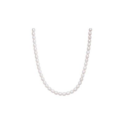 Valero Pearls damesketting 925 zilveren zoet water parel One Size Wit 32018594