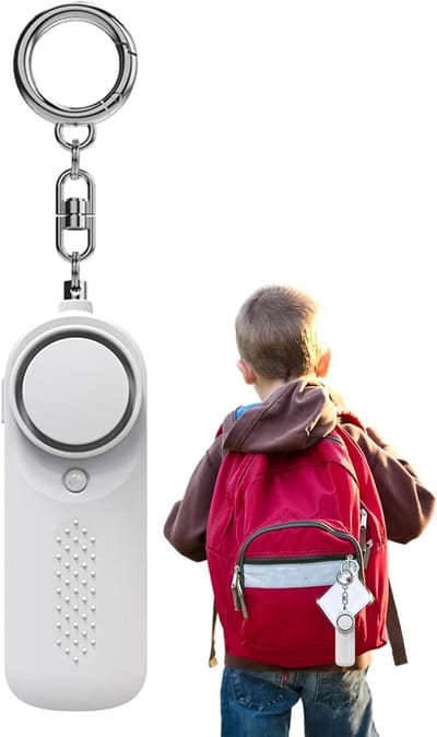 Persoonlijk Alarm - Sleutelhanger Sirene - Noodsituatie Melding - 130 DB Luide Sirene - 103 cm Lengte - Wit