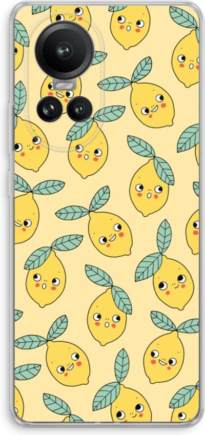Case Company® - Hoesje geschikt voor Oppo Reno 10 Pro hoesje - Citroenen - Soft Cover Telefoonhoesje - Bescherming aan alle Kanten en Schermrand
