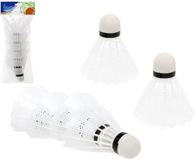 Badminton shuttles - 12x - wit - in koker - badmintonnen - shuttels - Sport speelgoed - Voordelig geprijsd