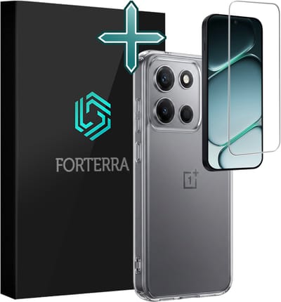 Hoesje Met Screenprotector - Geschikt voor OnePlus Nord 6 - Sterk & Shockproof - Telefoon Hoes - Back Cover - Siliconen Case - Transparant