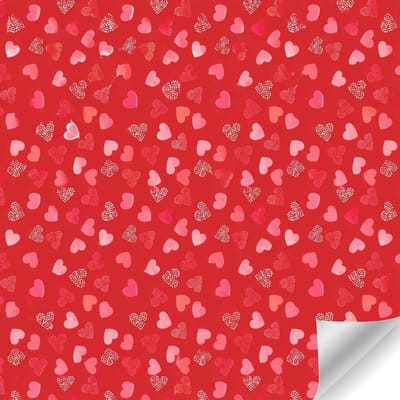 Papierrol Cadeaupapier – Hartjes – 50 cm x 100 m – Rood Inpakpapier – Duurzaam & Recyclebaar
