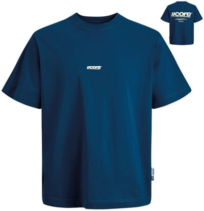 Jack & Jones Club Back Text Print SS Shirt Heren (plussize) - Maat XXL