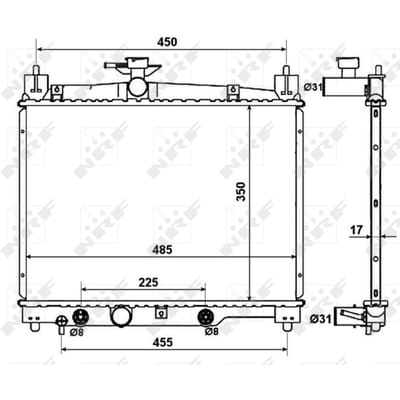 Radiator, motorkoeling NRF 53599