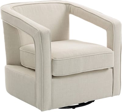 Draaifauteuil - Relaxzetel - Relaxstoel - Relaxfauteuil - Stoel - Met armleuning - Voor één Persoon - Fluweel - Beige