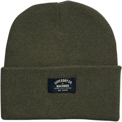Superdry Klassieke Gebreide Beanie Groen Grootte: 1SIZE