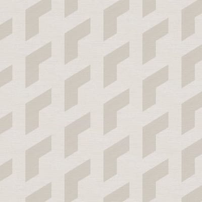 3D behang Profhome 781504-GU vliesbehang hardvinyl warmdruk in reliëf gestructureerd met grafisch patroon subtiel glanzend grijs wit zilvergrijs 5,33 m2