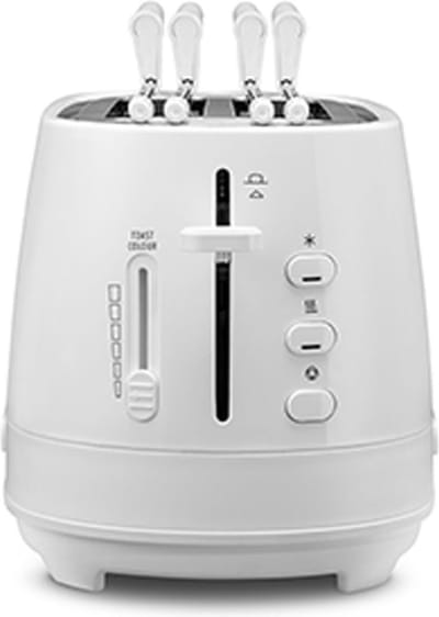 White-Label® Broodrooster met Tostiklemmen - Toaster - Broodroosters - Wit