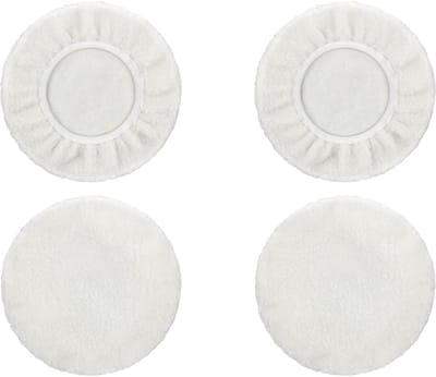Dailygoods- Polijstkap Set van 4 - Lamswol Polijstschijven - Kunststof - Polijstschijven 125 mm - Polijstschijf 150 mm - Geschikt voor boormachine