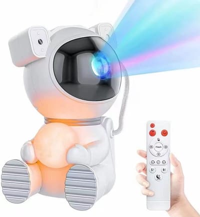 Ynkkvre -Astronaut Projector Galaxylamp met Sterrenhemel & Nevel – 360° Verstelbaar, Afstandsbediening, Nachtlamp met Timer