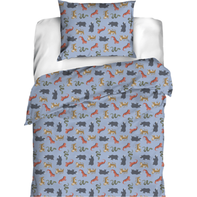 Zeeman Dekbedovertrek set - Blauw Blauw 140x200 cm