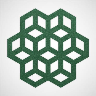 Blokjes vilt onderzetter - Donkergroen - 6 stuks - ø 95 mm - Glas onderzetter - Cadeau - Woondecoratie - Woonkamer - Tafelbescherming - Onderzetters Voor Glazen - Keukenbenodigdheden - Woonaccessoires - Tafelaccessoires