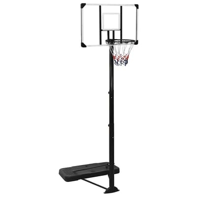 vidaXL Basketbalstandaard - Basketbalstandaards - Draagbare Basketbalstandaard - Basketbalring Standaard - Basketbalstandaard 256-361 cm polycarbonaat transparant