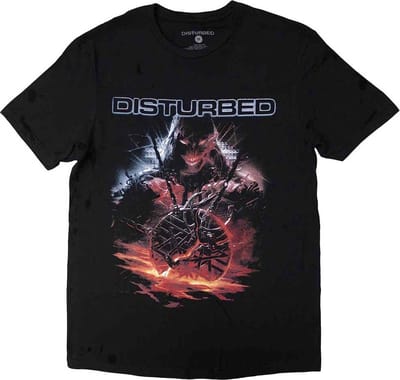 Disturbed - European Tour '23 Medallion Heren T-shirt - S - Zwart