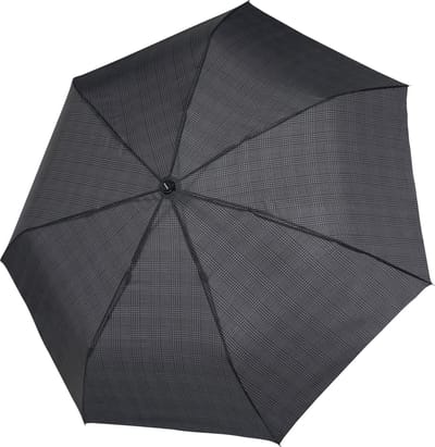 doppler Paraplu Fiber Gents Printed Magic Select Check Grijs Veelkleurig