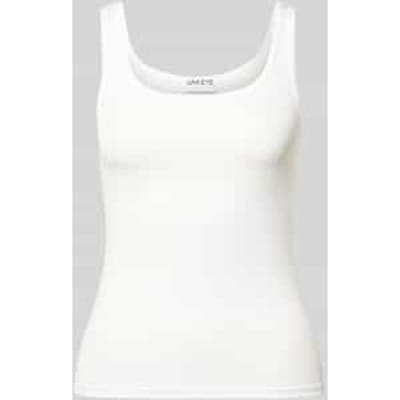 Tanktop met fijnrib en ronde hals
