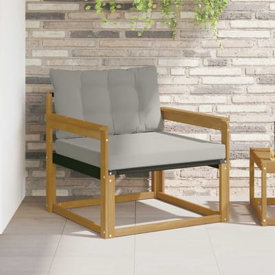 vidaXL - Buiten - bank - set - Massief - Acaciahout - en - Textilene