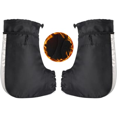 Winddichte Thermische Fiets Stuurwanten Fiets Elektrische Fiets Warme Stuurhoes Reflecterende Verf Veiligheid Fiets zwart