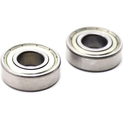 Een paar 6202Z-lagers met dubbele zijafdichting, diepgroefkogellager, dubbele metalen afdichting, 15 x 35 x 11 mm zilver