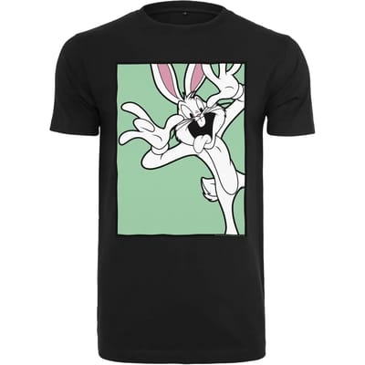 Merchcode Looney Tunes - Bugs Bunny Funny Face Heren Tshirt - XS - Zwart