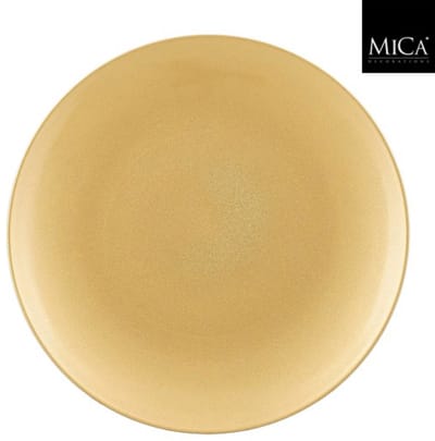 MiCa decoratie bord recycled plastic goud duurzaam design 40cm.