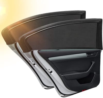 Dailygoods- Zonwering Auto UV-bescherming - Zonwering Raam - Zonwering voor Kinderen - Zonwering met Zuignappen - Ademend Netstof - Privacy en Veiligheid - Autoruitparasol