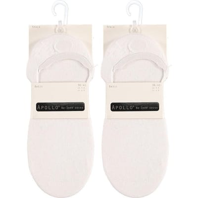 Sneakersokken White - Maat 42-47 - 6P Invisible  - Apollo