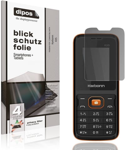 dipos – Matte Privacy Screenprotector geschikt voor Karbonn KX5 | Anti-Spy Beschermfolie
