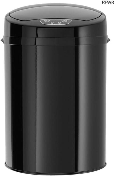 RFWR® Touchless Inox Afvalemmer met Sensor - Elektrische Vuilnisbak voor Kantoor en Badkamer - 9 Liter RVS