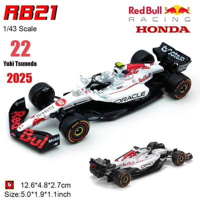 Bburago 1:43 F1 Red Bull Rb21 Station Japon #1 Verstappen #22 Yuki Tsunoda W16 Sf25 Alliage Voiture Modèle Moulé Sous Pression Jouet Objet de Collection