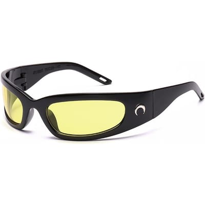 New Moon Rechthoekige Zonnebril voor Dames Heren Vintage Outdoor Hip Hop Punk Zonnebril UV400 Trend Vrouwelijk MULTI