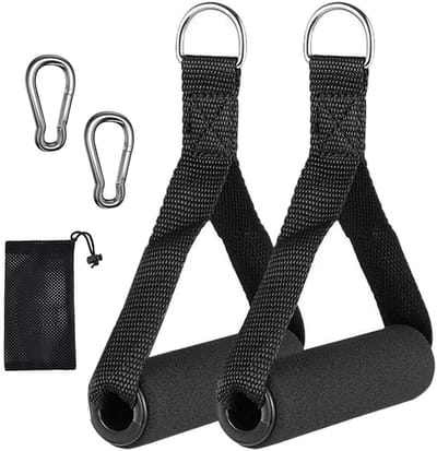 Dailygoods- Trainingsbandgrepen - Stabiele Karabijnhaak - Geschikt voor Weerstandsbanden/Kabels - Duurzaam/Versterkt Nylon - Voor Krachtoefeningen/Pilates/Yoga - Hoogwaardige Tactiele Ervaring - Fitnesshandgrepen