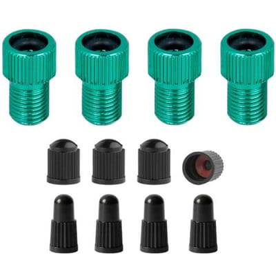 Adaptateur de Valve de Vélo Convertisseur Valve Presta vers Schrader Outil Compresseur d'Air de Vélo Durable Résistant à la Rouille et à la Corrosion vert