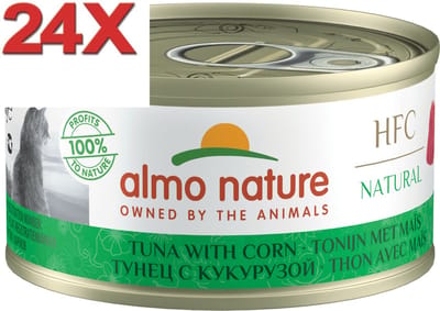 Almo Nature HFC - Kattenvoer - Tonijn & Mais - 24x70gr