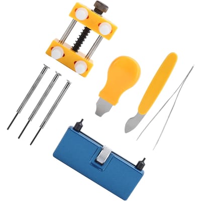 8 stuks Horloge Achterdeksel Cover Opener Verwijdergereedschap Horloge Reparatie Batterij Vervanging Gereedschap yellow