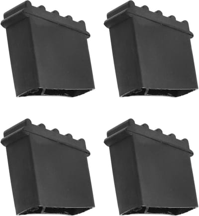 Ladderbeschermers - Antislip Voetmatten - Vloeren Beschermen - Duurzaam Rubber - 4 Stuks - Zwart