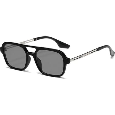 Nieuwe Mode Vierkante Piloten Zonnebril dames Klassieke Dubbele Brug Zonnebril Rechthoekige Bril UV400 Oculos De Sol pictures show