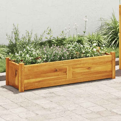 vidaXL - Plantenbak - verhoogd - 100x30x25 - cm - acaciahout