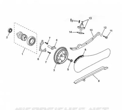 Chaîne de distribution origine pour scooter Yamaha 125 X-Max 94568A809600 Neuf
