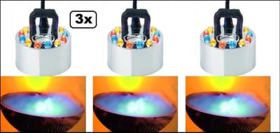 3x Mistmaker 12 lamps - - Halloween thema feest heksenketel creepy mist