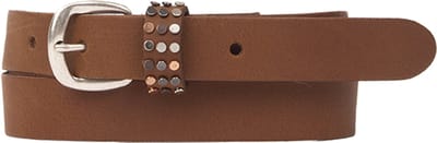 Petrol Industries Riem Meisjes - Broekriem - Verstelbaar - Leer - Cognac - 65 cm