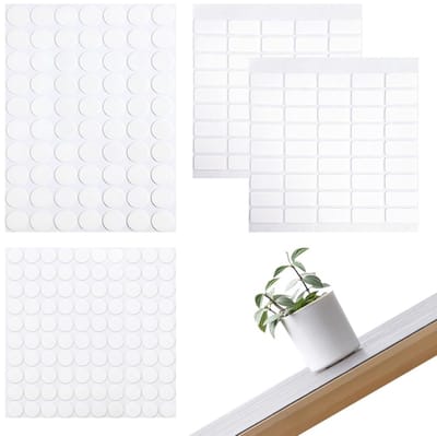 Dailygoods- Plakpunten 260 Stuks - Dubbelzijdige Kleefpads - Afneembaar - Transparant - Acryl - Voor Decoratie Thuis en Feestjes - Dubbelzijdige Tape
