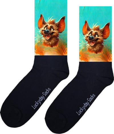 Wilde hond - Verjaardag cadeau - Grappige sokken - Print sokken - Leuke sokken voor heren en dames - Moederdag - Vaderdag - Cadeau voor hem en haar - Kerstcadeau - Vrolijke sokken - Valentijns cadeau - Beterschap - hond Socks - Maat 37-44