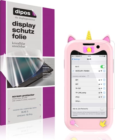 dipos – 4x Beschermfolie geschikt voor BLKE S Unicorn 18-Pro | Krasbestendige & heldere Screenprotector Ultra-Thin