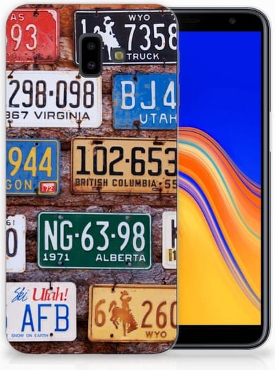 Samsung Galaxy J6 Plus (2018) Siliconen Hoesje met foto Kentekenplaten