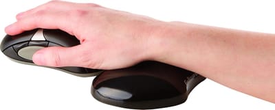Fellowes ergonomische polssteun Crystals gel - zwart