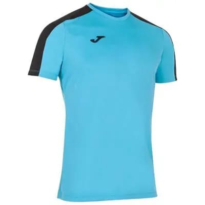 Joma Academy III Shirt Korte Mouw Kinderen - Fluor Turquoise / Marine | Maat: 96-104