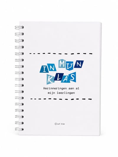 Leerkracht schoolfotoboek - Invulboek - juffen en meesters - blauw - basisschool - Juf Ilse