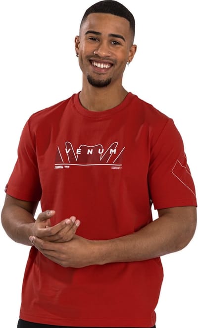 Venum T-shirt Snake Print Katoen Red - XXL