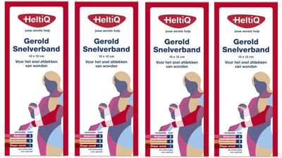 Heltiq Snelverband Gerold nr. 3 (10x12cm) - 4 Stuks voordeelverpakking
